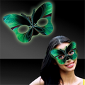 Light Up Flashing LED Butterfly Mask (Green)